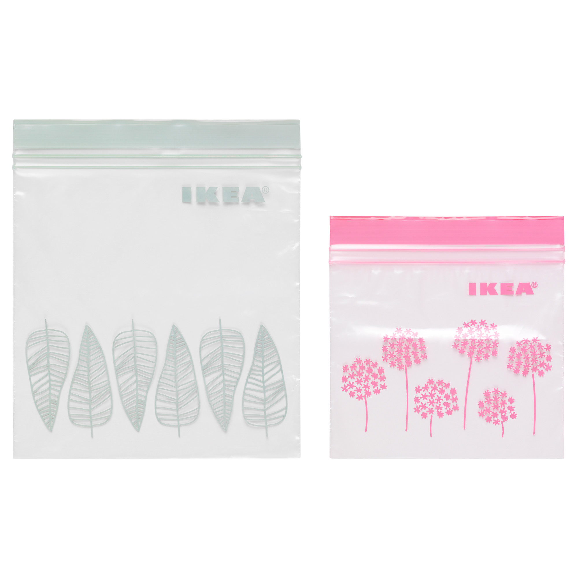 Istad 保鮮袋 粉紅色 綠色 Ikea 線上購物