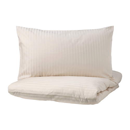 NATTJASMIN - 雙人被套附2個枕頭套, 淺米色, 200x200/50x80 公分 | IKEA 線上購物 - PE732613_S4