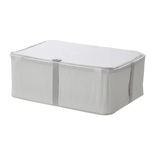 HEMMAFIXARE - 收納盒, 布 條紋/白色/灰色, 34x51x19 公分 | IKEA 線上購物 - PE831961_S4