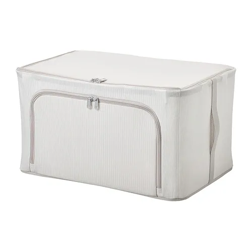 HEMMAFIXARE - 收納盒, 布 條紋/白色/灰色, 34x51x28 公分 | IKEA 線上購物 - PE831962_S4