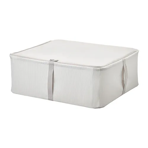 HEMMAFIXARE - 收納盒, 布 條紋/白色/灰色, 44x51x19 公分 | IKEA 線上購物 - PE831963_S4