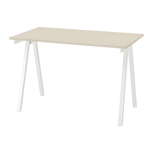 TROTTEN - 書桌/工作桌, 米色/白色, 120x70 公分 | IKEA 線上購物 - PE831977_S4