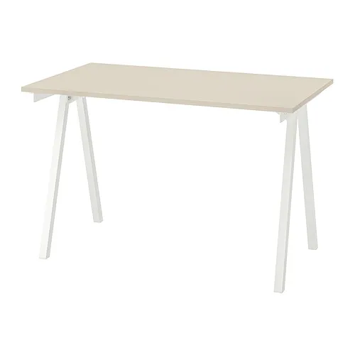 TROTTEN - 書桌/工作桌, 米色/白色, 120x70 公分 | IKEA 線上購物 - PE831977_S4