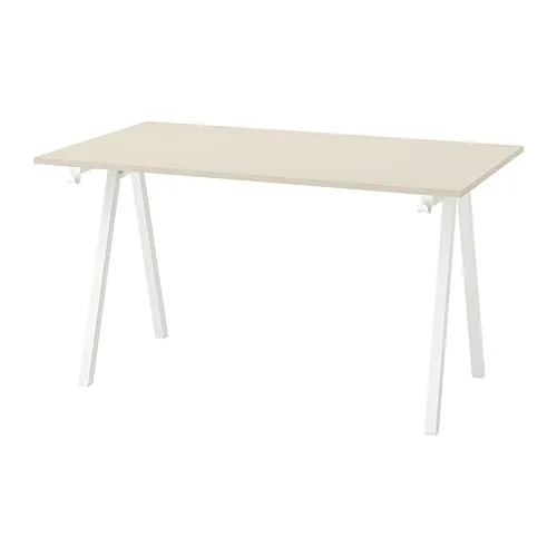 TROTTEN - 書桌/工作桌, 米色/白色, 140x80 公分 | IKEA 線上購物 - PE831979_S4