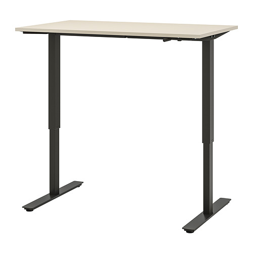 TROTTEN - 升降式工作桌, 米色/碳黑色 | IKEA 線上購物 - PE831982_S4