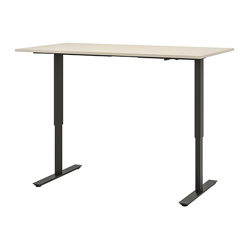 TROTTEN - 升降式工作桌, 米色/碳黑色 | IKEA 線上購物 - PE831986_S4