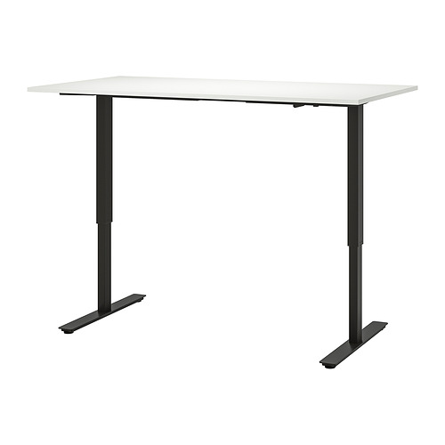TROTTEN - 手動升降桌, 工作桌, 白色/碳黑色 | IKEA 線上購物 - PE832025_S4