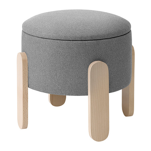 FÖRLUNDA - pouffe, with storage/Tonerud grey | IKEA Taiwan Online - PE941328_S4
