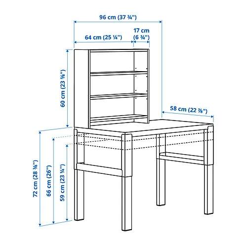 PÅHL 書桌/工作桌附層架