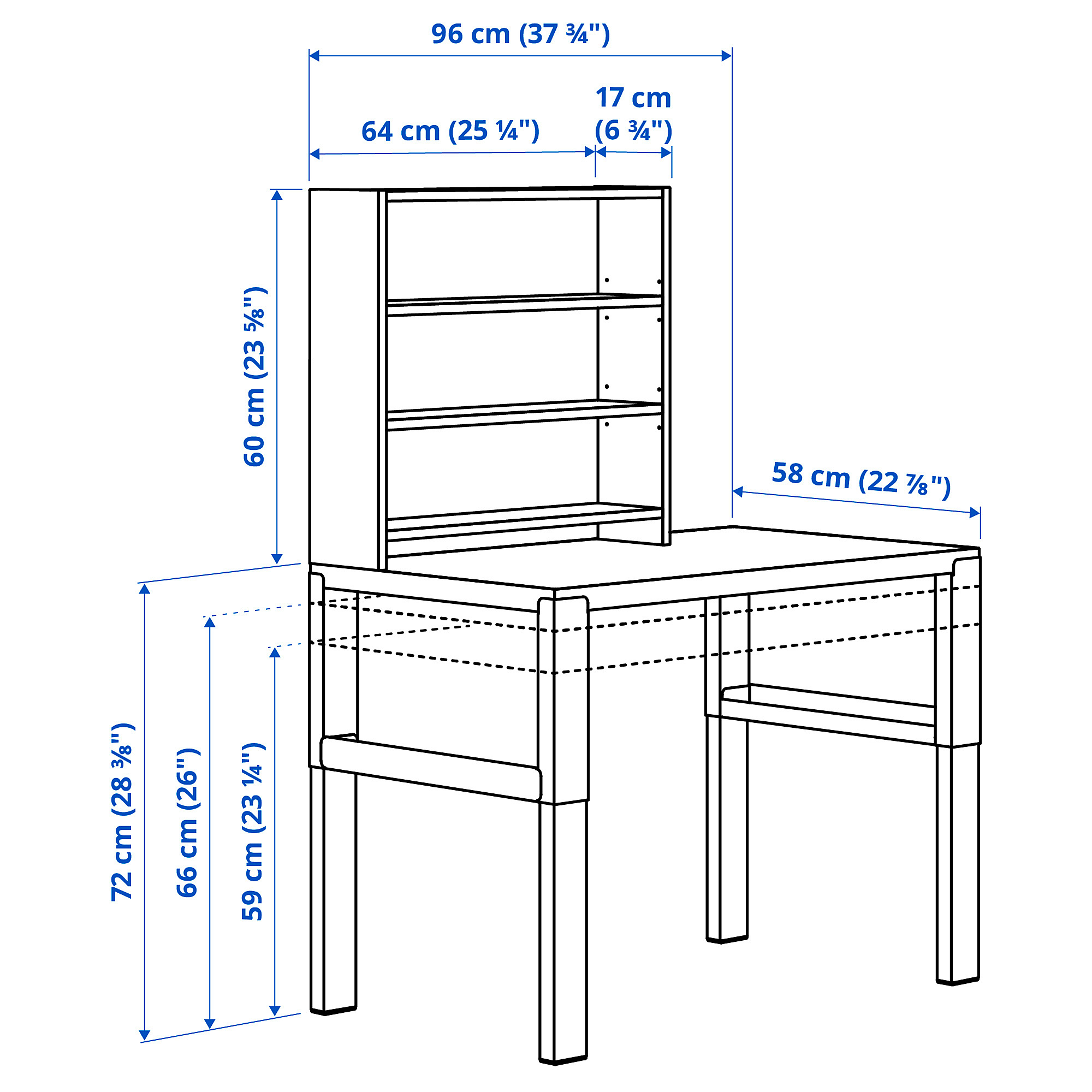 PÅHL desk with shelf unit