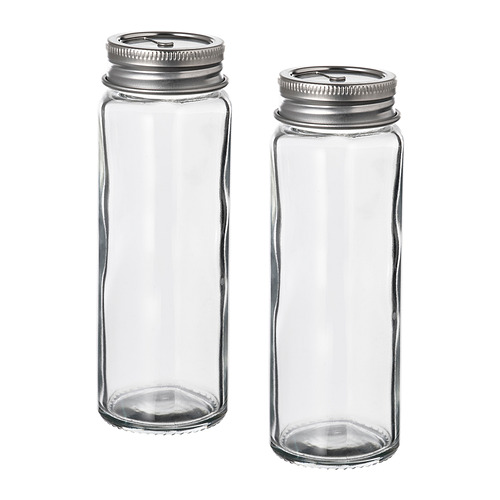 CITRONHAJ - salt and pepper shakers, clear glass/stainless steel, 12 cm | IKEA Taiwan Online - PE913577_S4