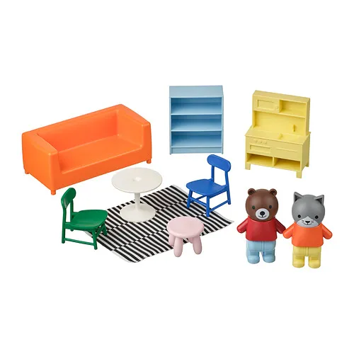 HUSET - dollhouse furniture and figures, living room/kitchen multicolour | IKEA Taiwan Online - PE977517_S4