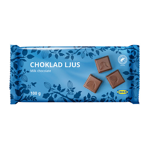 CHOKLAD LJUS - milk chocolate tablet, Rainforest Alliance Certified, 100 g | IKEA Taiwan Online - PE874030_S4