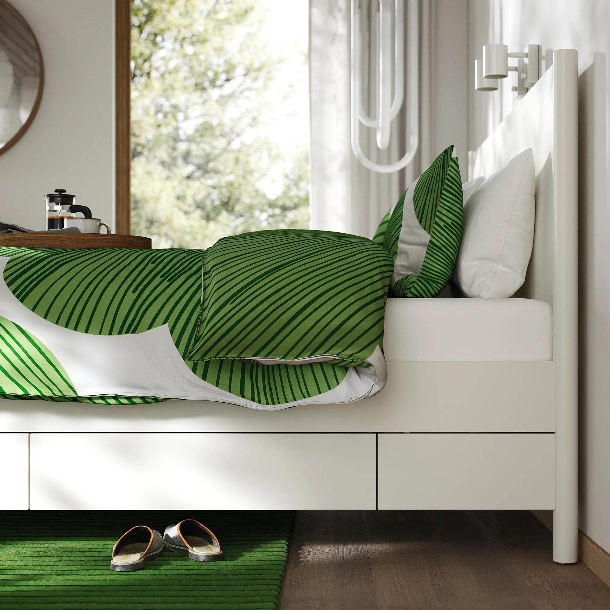 TONSTAD bed frame with storage