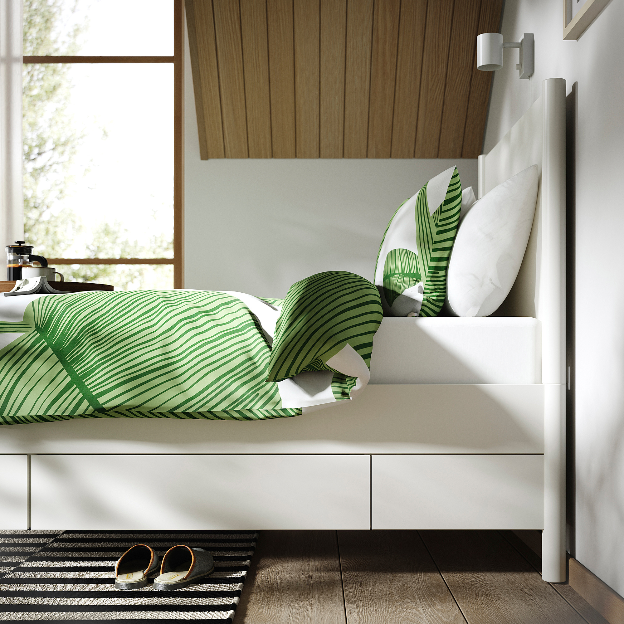 TONSTAD bed frame with storage