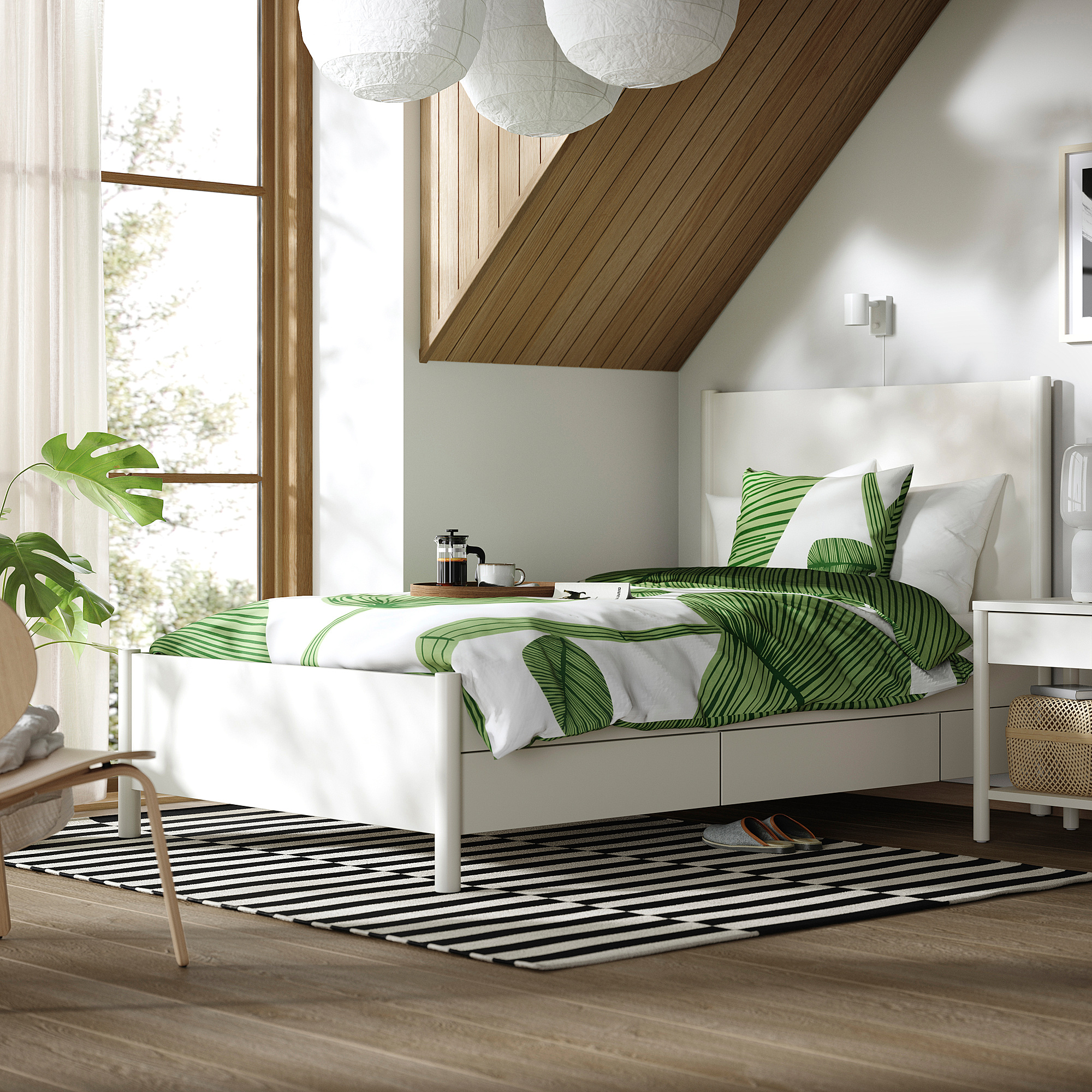 TONSTAD bed frame with storage