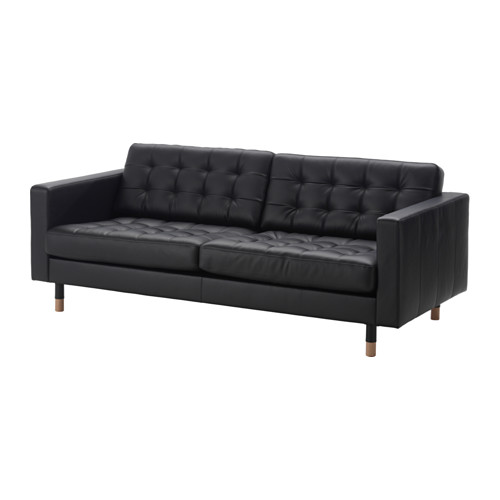 LANDSKRONA - three-seat sofa, Grann/Bomstad black/wood | IKEA Taiwan Online - PE514785_S4