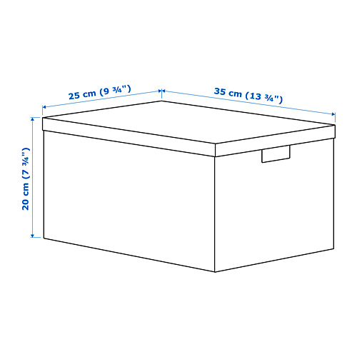 TJENA - 附蓋收納盒 25x35x20公分, 白色 | IKEA 線上購物 - PE689826_S4