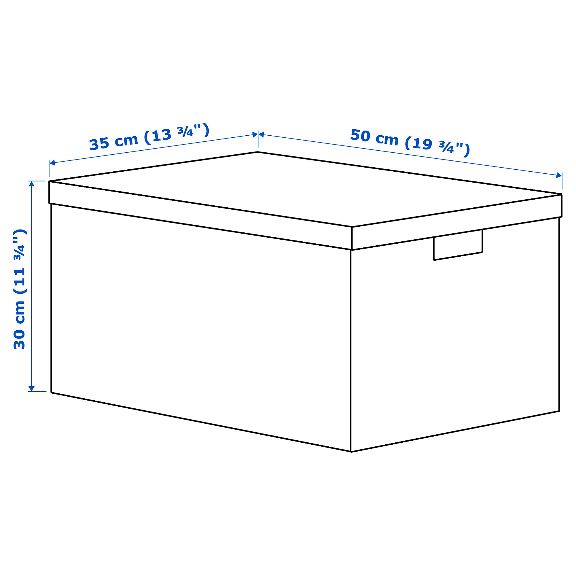 TJENA storage box with lid