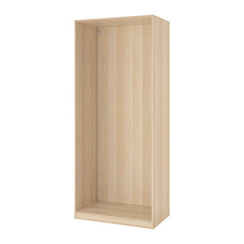 PAX - wardrobe frame, white stained oak effect, 100x58x236 cm | IKEA Taiwan Online - PE733037_S4