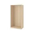 PAX - 衣櫃/衣櫥框架, 染白橡木紋, 100x58x201 公分 | IKEA 線上購物 - PE733039_S2 