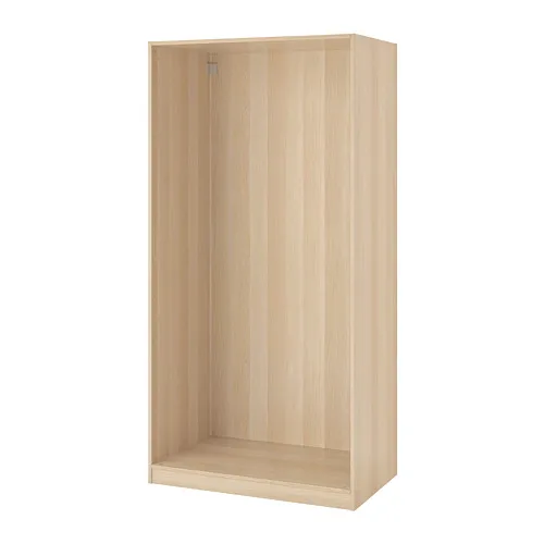 PAX - wardrobe frame, white stained oak effect, 100x58x201 cm | IKEA Taiwan Online - PE733039_S4