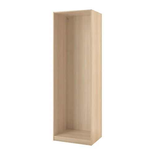 PAX - wardrobe frame, white stained oak effect, 75x58x236 cm | IKEA Taiwan Online - PE733042_S4