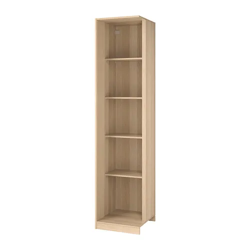 PAX - add-on corner unit with 4 shelves, white stained oak effect, 53x58x236 cm | IKEA Taiwan Online - PE733052_S4
