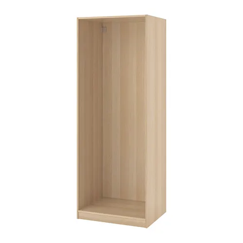 PAX - wardrobe frame, white stained oak effect, 75x58x201 cm | IKEA Taiwan Online - PE733053_S4