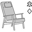 EKENÄSET high-back armchair