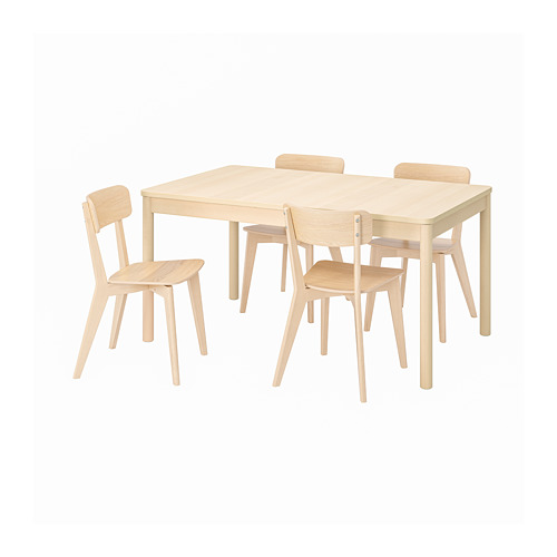 RÖNNINGE/LISABO - 餐桌附4張餐椅, 樺木/梣木, 155/210x90x75 公分 | IKEA 線上購物 - PE787678_S4