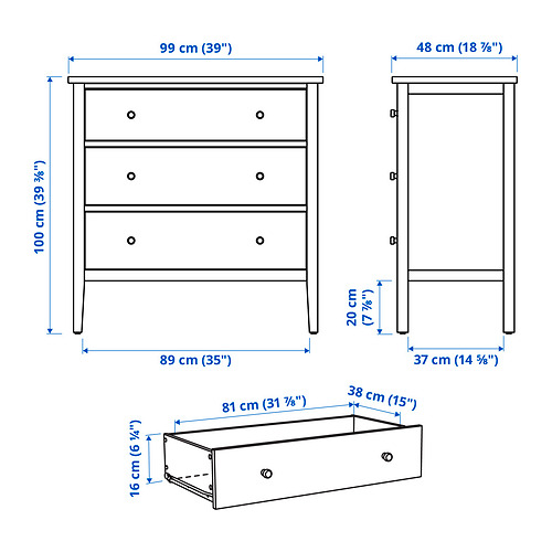 GULLABERG 抽屜櫃/3抽
