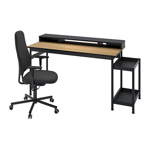MULLSJÖ/SMÖRKULL desk and chair