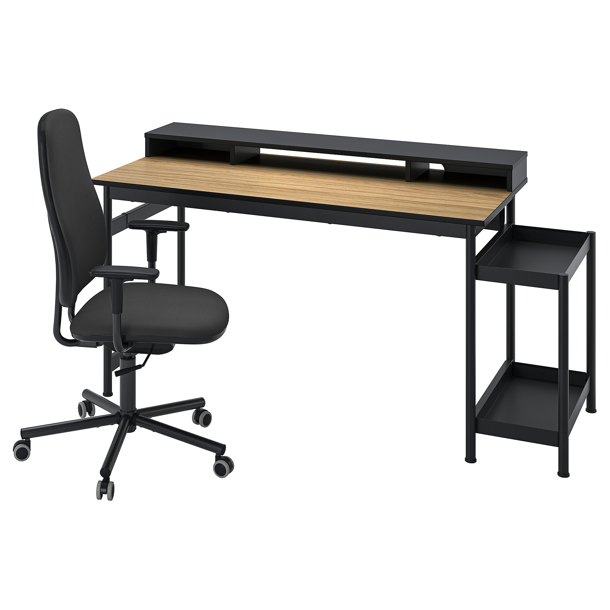 MULLSJÖ/SMÖRKULL desk and chair