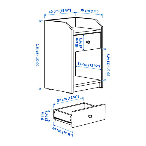 HAUGA bedroom furniture, set of 4