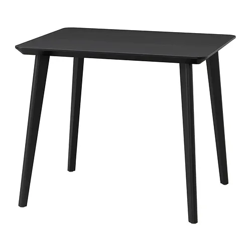 LISABO - 桌子, 黑色/實木貼皮 梣木, 88x78 公分 | IKEA 線上購物 - PE913821_S4