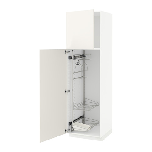 METOD high cabinet with cleaning interior