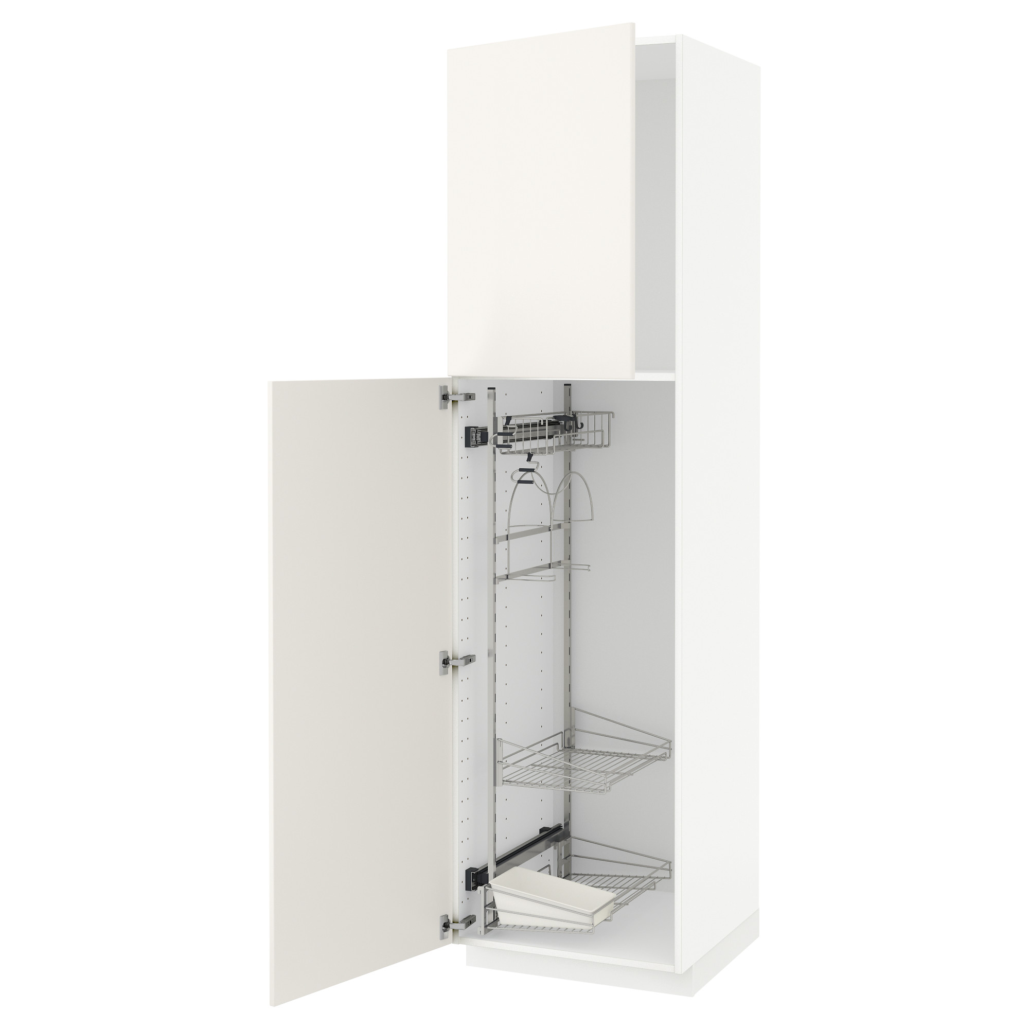 METOD high cabinet with cleaning interior