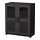 BRIMNES - cabinet with doors, glass/black, 78x95 cm | IKEA Taiwan Online - PE689983_S1