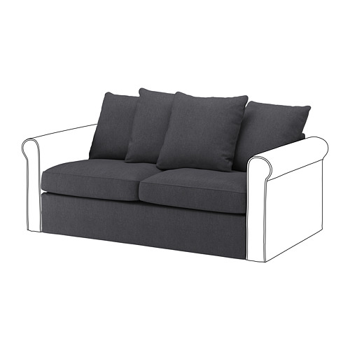 GRÖNLID - cover for 2-seat sofa-bed section, Sporda dark grey | IKEA Taiwan Online - PE690000_S4