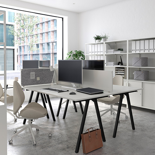 TROTTEN - 書桌/工作桌, 白色/碳黑色 | IKEA 線上購物 - PE832170_S4