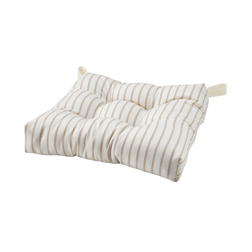 MALINDA - chair pad, off-white beige/stripe pattern, 40x38x7 cm | IKEA Taiwan Online - E1013306_S4