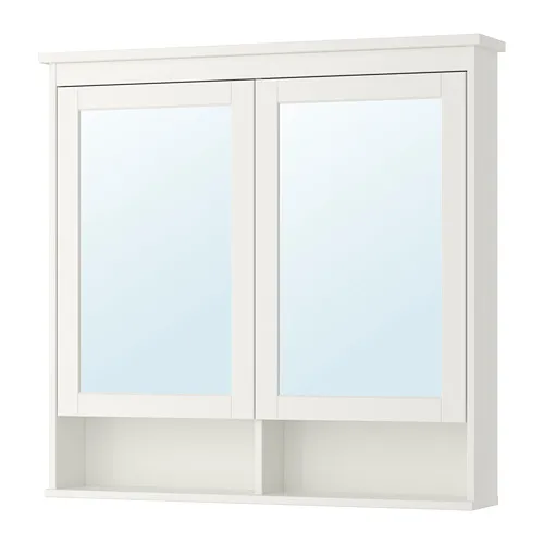 HEMNES - 雙門鏡櫃, 白色, 103x16x98 公分 | IKEA 線上購物 - PE733352_S4