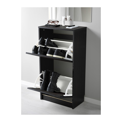 BISSA - 雙層鞋櫃, 黑色/棕色 | IKEA 線上購物 - PE577981_S4