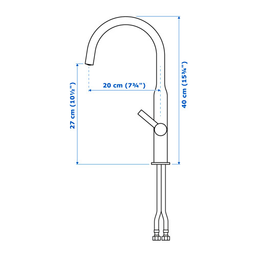 NYVATTNET - kitchen mixer tap, chrome-plated | IKEA Taiwan Online - PE642950_S4