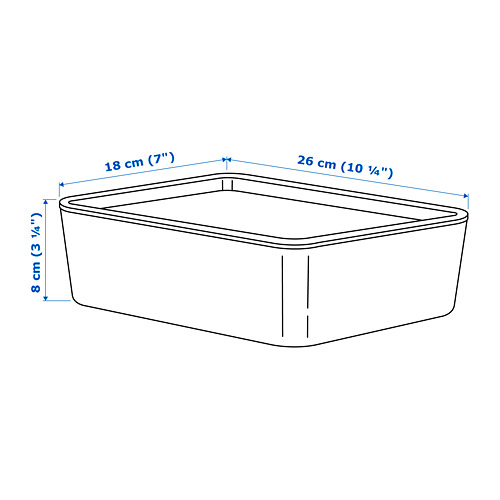 KUGGIS - 附蓋收納盒, 透明 黑色 | IKEA 線上購物 - PE690916_S4