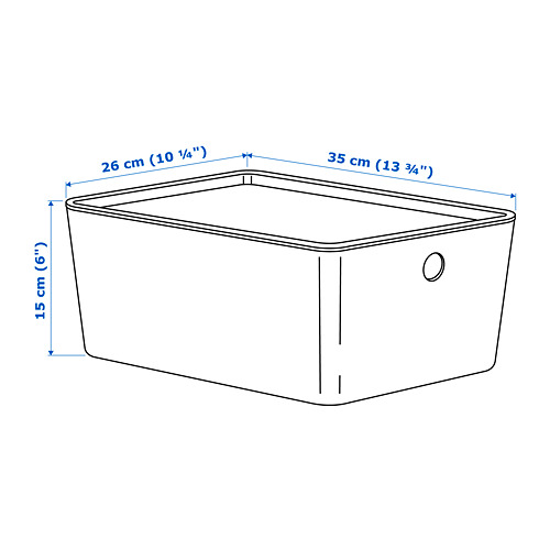 KUGGIS - 附蓋收納盒 26x35x15公分, 白色 | IKEA 線上購物 - PE690918_S4