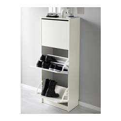 BISSA - 三格鞋櫃, 黑色/棕色 | IKEA 線上購物 - PE727759_S3