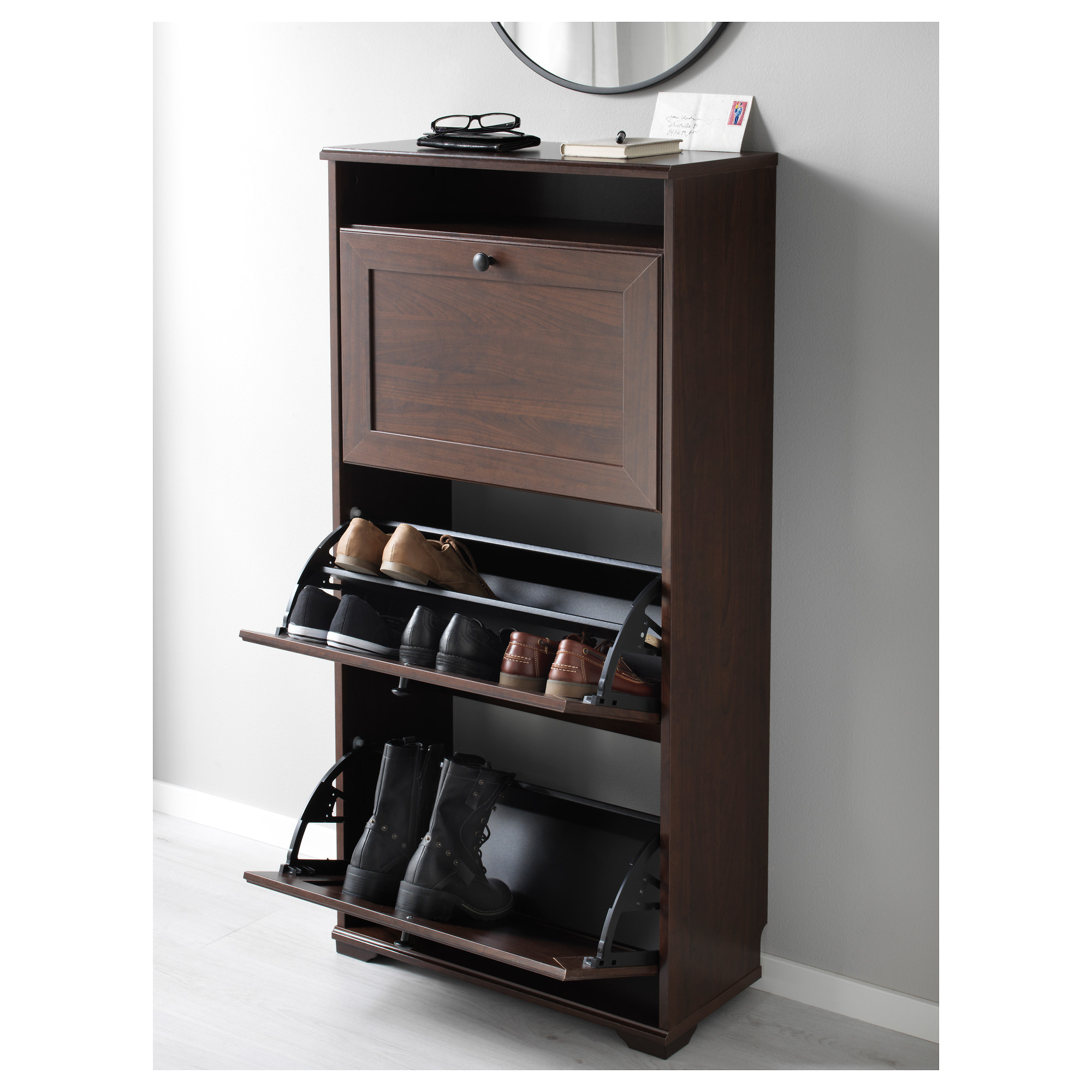 BRUSALI shoe cabinet with 3 compartments