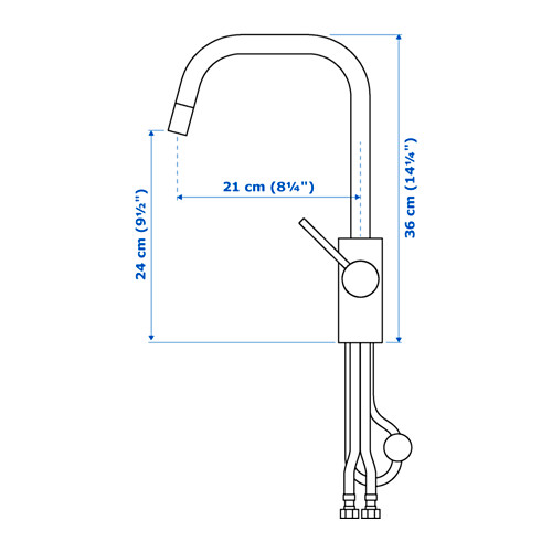 ÄLMAREN kitchen mixer tap w pull-out spout